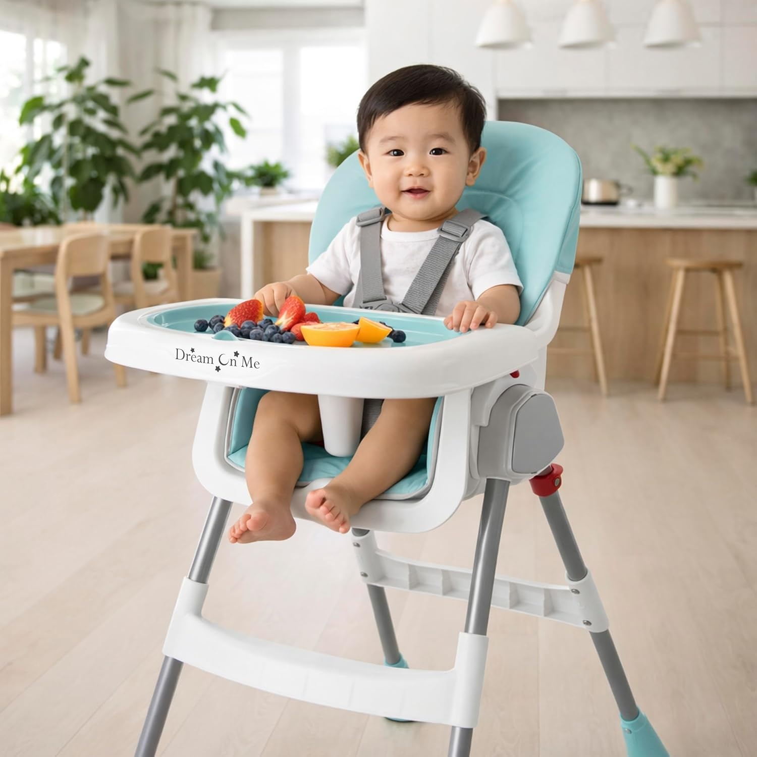 image:imageDream On Me TableTalk 2in1 Convertible High Chair 5Point Harness PinkAqua