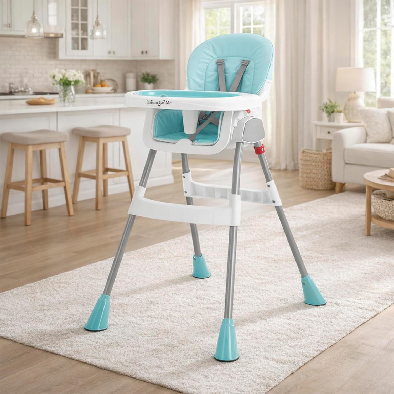 image:imageDream On Me TableTalk 2in1 Convertible High Chair 5Point Harness PinkAqua