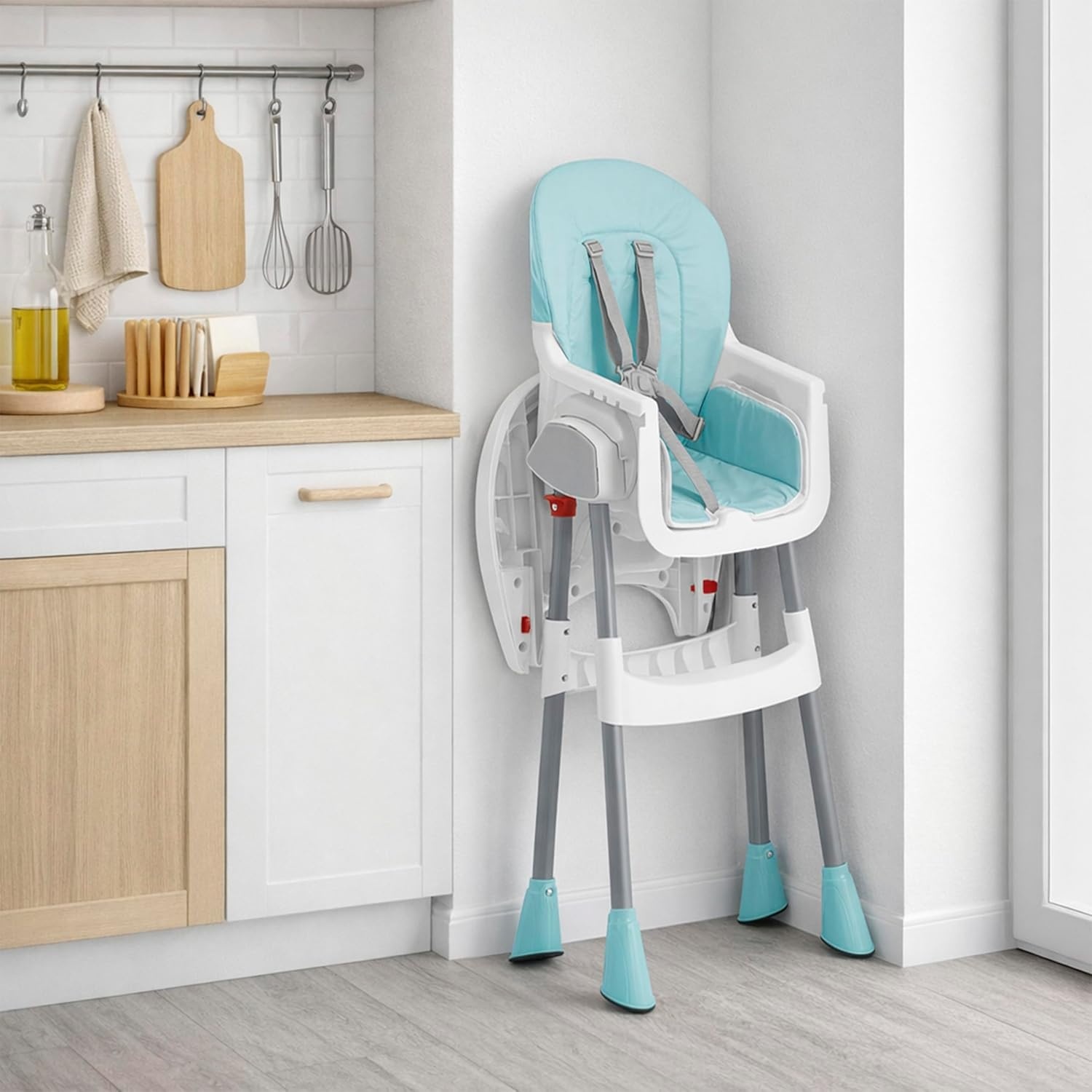 image:imageDream On Me TableTalk 2in1 Convertible High Chair 5Point Harness PinkAqua