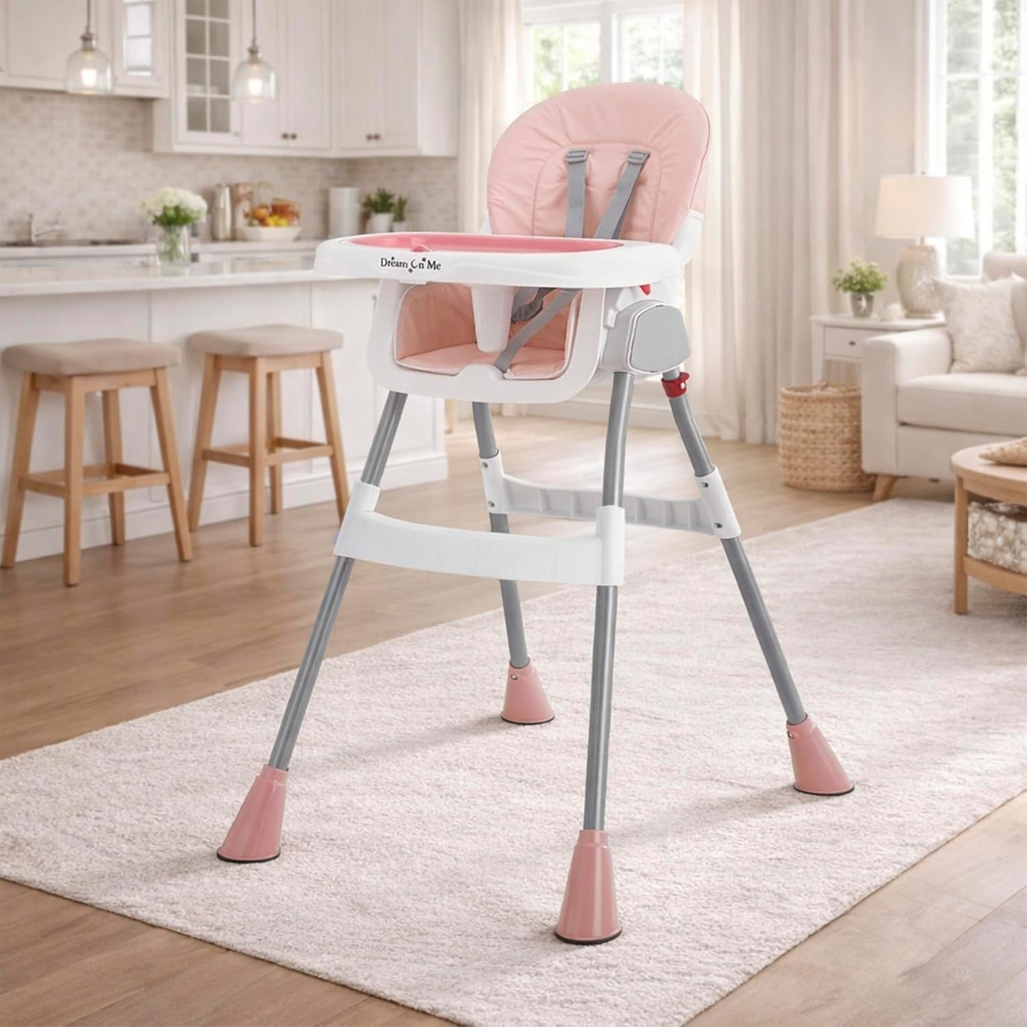 image:imageDream On Me TableTalk 2in1 Convertible High Chair 5Point Harness PinkPink