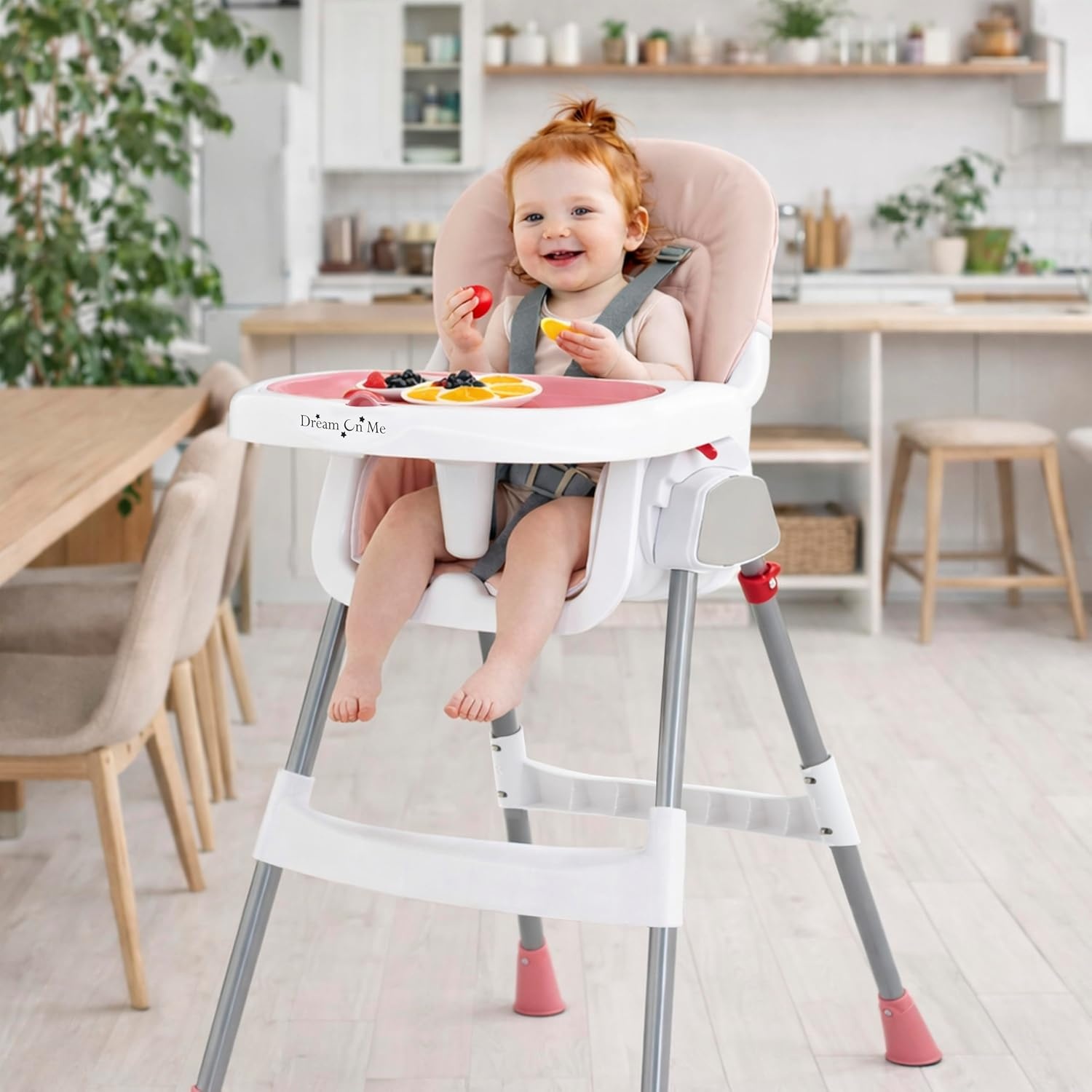 image:imageDream On Me TableTalk 2in1 Convertible High Chair 5Point Harness PinkPink