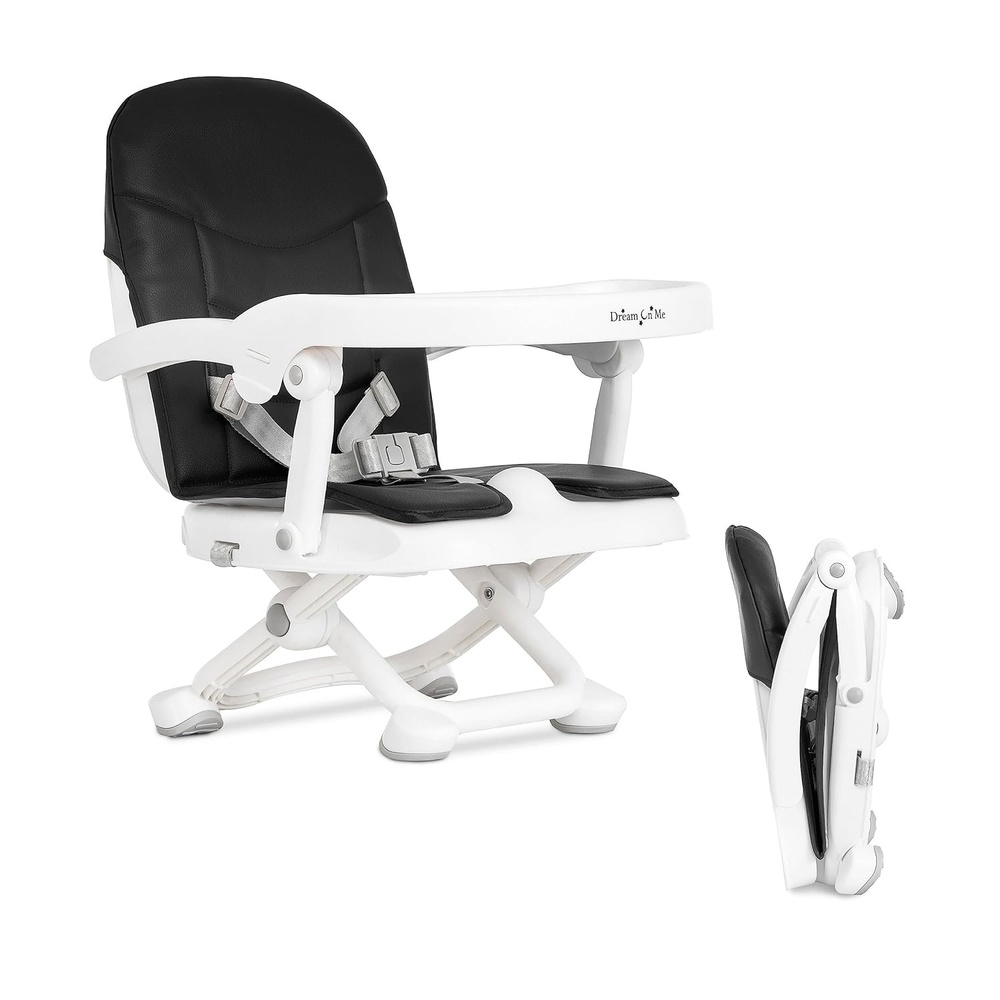 image:imageDream On Me Munch N Go Booster Seat for Babies 636 Months 3in1 Feeding Floor amp Table Seat Adjustable 4 Heights Lightweight Portable Design 3Point Safety Harness Easy to Fold amp Carry MintBlack