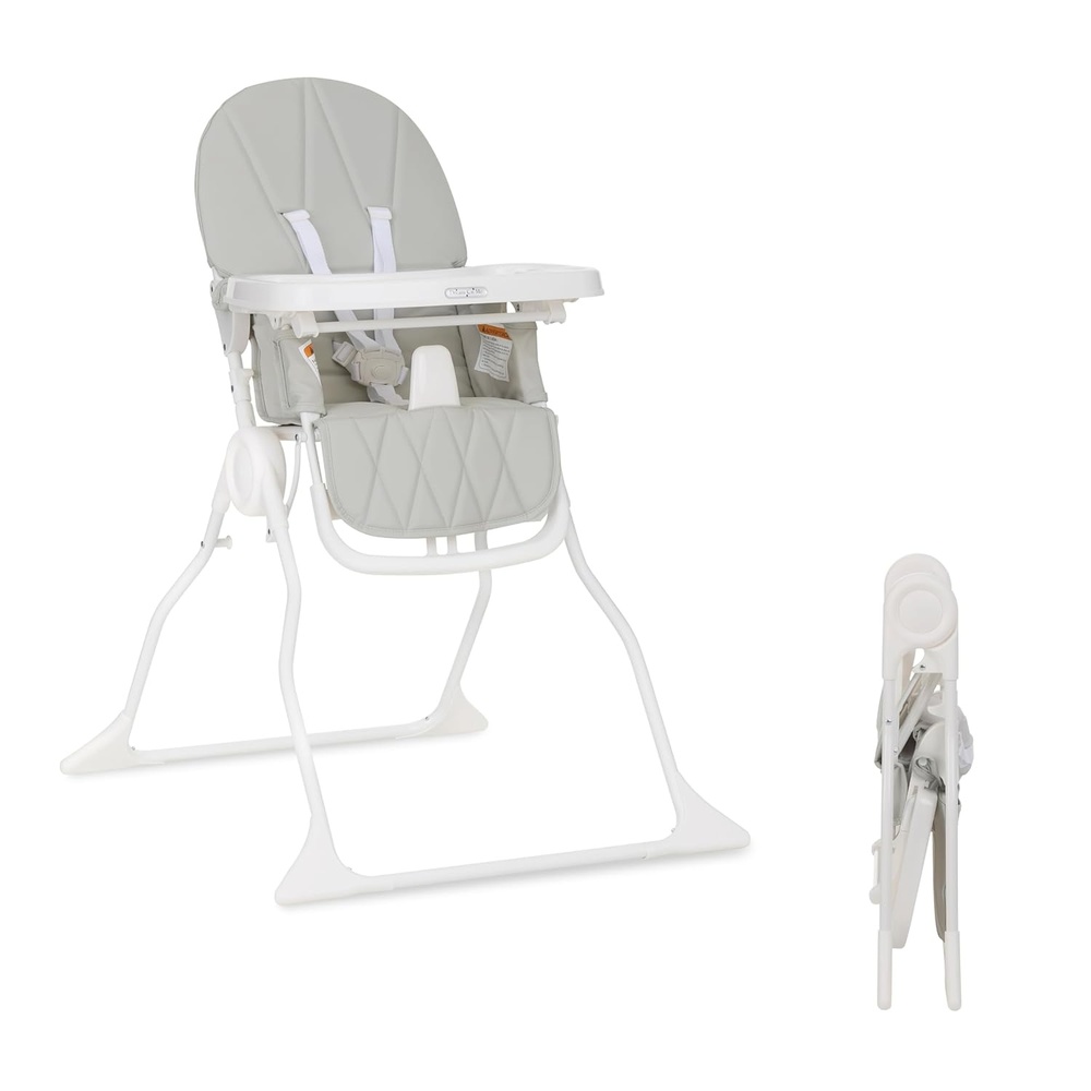 image:imageDream On Me Snack and Stow Highchair Adjustable Feeding Chair with Removable Tray Lightweight Foldable Design Easy to Clean Perfect for Toddlers amp InfantsKoala Gray
