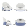 Dream On Me Cozy Pod Baby Booster Seat for 6–36 Months, Portable Travel Booster Chair with 3-Point Safety Harness & 2 Fixing Belts, for Table & Dining, Lightweight Foldable & Easy to Carry – Gray(White)