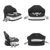 Dream On Me Cozy Pod Baby Booster Seat for 6–36 Months, Portable Travel Booster Chair with 3-Point Safety Harness & 2 Fixing Belts, for Table & Dining, Lightweight Foldable & Easy to Carry – Gray(Black)