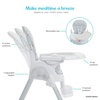Dream On Me Fisher Price Tiny Bites Baby & Toddler Highchair – Cloud Grey, One-Click Folding, 7 Adjustable Height Levels, 2 Recline Positions, Removable Dishwasher-Safe Tray, Space-Saving(Cloud Grey)