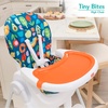 Dream On Me Fisher Price Tiny Bites Baby & Toddler Highchair – Cloud Grey, One-Click Folding, 7 Adjustable Height Levels, 2 Recline Positions, Removable Dishwasher-Safe Tray, Space-Saving(Rainbow Sherbert)
