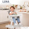 Dream On Me Luna 4-in-1 Convertible High Chair – Transforms into a Booster & Toddler Seat, Then into a Toddler Chair & Table, 5-Point Safety Harness, Adjustable Tray, Anti-Skid Padded Feet – Beige(Cool Gray)
