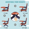 Dream On Me Munch N Go Booster Seat for Babies 6–36 Months, 3-in-1 Feeding, Floor & Table Seat, Adjustable 4 Heights, Lightweight Portable Design, 3-Point Safety Harness, Easy to Fold & Carry- Mint(Orange)
