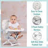 Dream On Me Munch N Go Booster Seat for Babies 6–36 Months, 3-in-1 Feeding, Floor & Table Seat, Adjustable 4 Heights, Lightweight Portable Design, 3-Point Safety Harness, Easy to Fold & Carry- Mint(Light Grey)