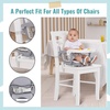 Dream On Me Munch N Go Booster Seat for Babies 6–36 Months, 3-in-1 Feeding, Floor & Table Seat, Adjustable 4 Heights, Lightweight Portable Design, 3-Point Safety Harness, Easy to Fold & Carry- Mint(Light Grey)