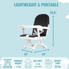 Dream On Me Munch N Go Booster Seat for Babies 6–36 Months, 3-in-1 Feeding, Floor & Table Seat, Adjustable 4 Heights, Lightweight Portable Design, 3-Point Safety Harness, Easy to Fold & Carry- Mint(Black)