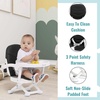 Dream On Me Munch N Go Booster Seat for Babies 6–36 Months, 3-in-1 Feeding, Floor & Table Seat, Adjustable 4 Heights, Lightweight Portable Design, 3-Point Safety Harness, Easy to Fold & Carry- Mint(Black)