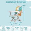 Dream On Me Munch N Go Booster Seat for Babies 6–36 Months, 3-in-1 Feeding, Floor & Table Seat, Adjustable 4 Heights, Lightweight Portable Design, 3-Point Safety Harness, Easy to Fold & Carry- Mint(Mint)