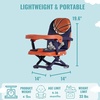 Dream On Me Munch N Go Booster Seat for Babies 6–36 Months, 3-in-1 Feeding, Floor & Table Seat, Adjustable 4 Heights, Lightweight Portable Design, 3-Point Safety Harness, Easy to Fold & Carry- Mint(Orange)