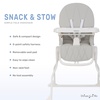 Dream On Me Snack and Stow Highchair | Adjustable Feeding Chair with Removable Tray, Lightweight, Foldable Design, Easy to Clean, Perfect for Toddlers & Infants(Koala Gray)