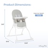 Dream On Me Snack and Stow Highchair | Adjustable Feeding Chair with Removable Tray, Lightweight, Foldable Design, Easy to Clean, Perfect for Toddlers & Infants(Koala Gray)