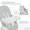 Dream On Me Snack and Stow Highchair | Adjustable Feeding Chair with Removable Tray, Lightweight, Foldable Design, Easy to Clean, Perfect for Toddlers & Infants(Koala Gray)