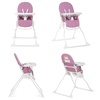 Dream On Me Snack and Stow Highchair | Adjustable Feeding Chair with Removable Tray, Lightweight, Foldable Design, Easy to Clean, Perfect for Toddlers & Infants(Mauve)