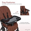 Dream On Me Snack and Stow Highchair | Adjustable Feeding Chair with Removable Tray, Lightweight, Foldable Design, Easy to Clean, Perfect for Toddlers & Infants(Cognac)
