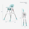 Dream On Me TableTalk 2-in-1 Convertible High Chair, 5-Point Harness, Pink(Aqua)