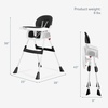 Dream On Me TableTalk 2-in-1 Convertible High Chair, 5-Point Harness, Pink(Black)