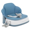 Dream On Me Cozy Pod Baby Booster Seat for 6–36 Months, Portable Travel Booster Chair with 3-Point Safety Harness & 2 Fixing Belts, for Table & Dining, Lightweight Foldable & Easy to Carry – Gray(Blue)