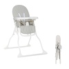 Dream On Me Snack and Stow Highchair | Adjustable Feeding Chair with Removable Tray, Lightweight, Foldable Design, Easy to Clean, Perfect for Toddlers & Infants(Koala Gray)